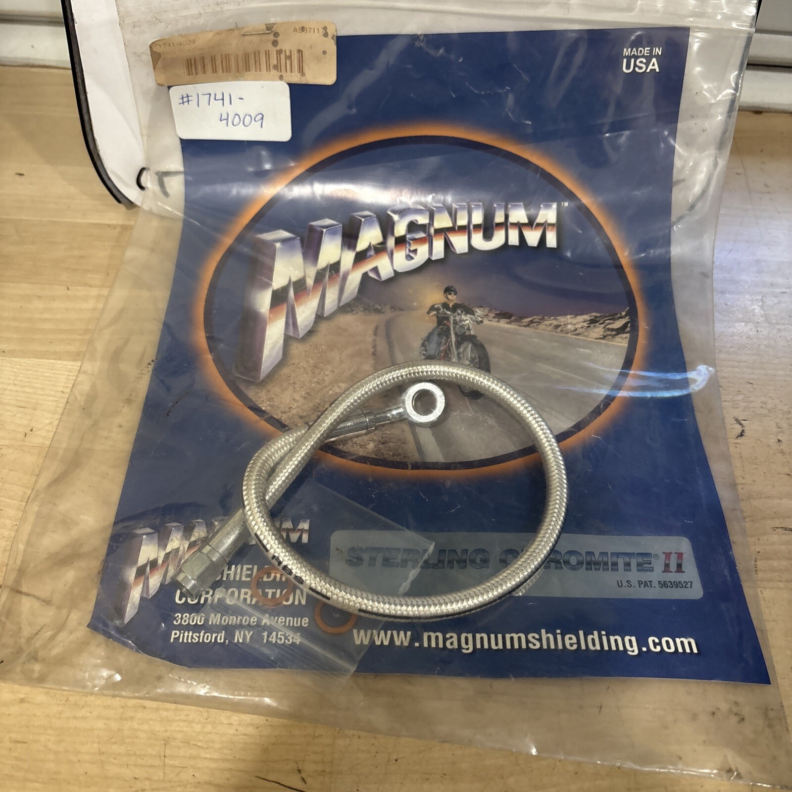 Magnum 1741-4009 Sterling Chromite II Designer ABS Front Upper Brake Line 17” - Image 3