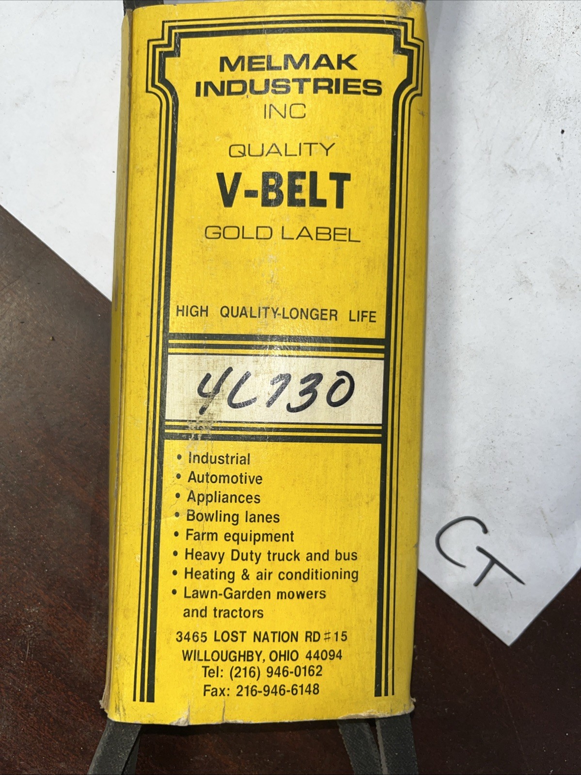 Malmac industries Vbelt 4L730 - Image 3