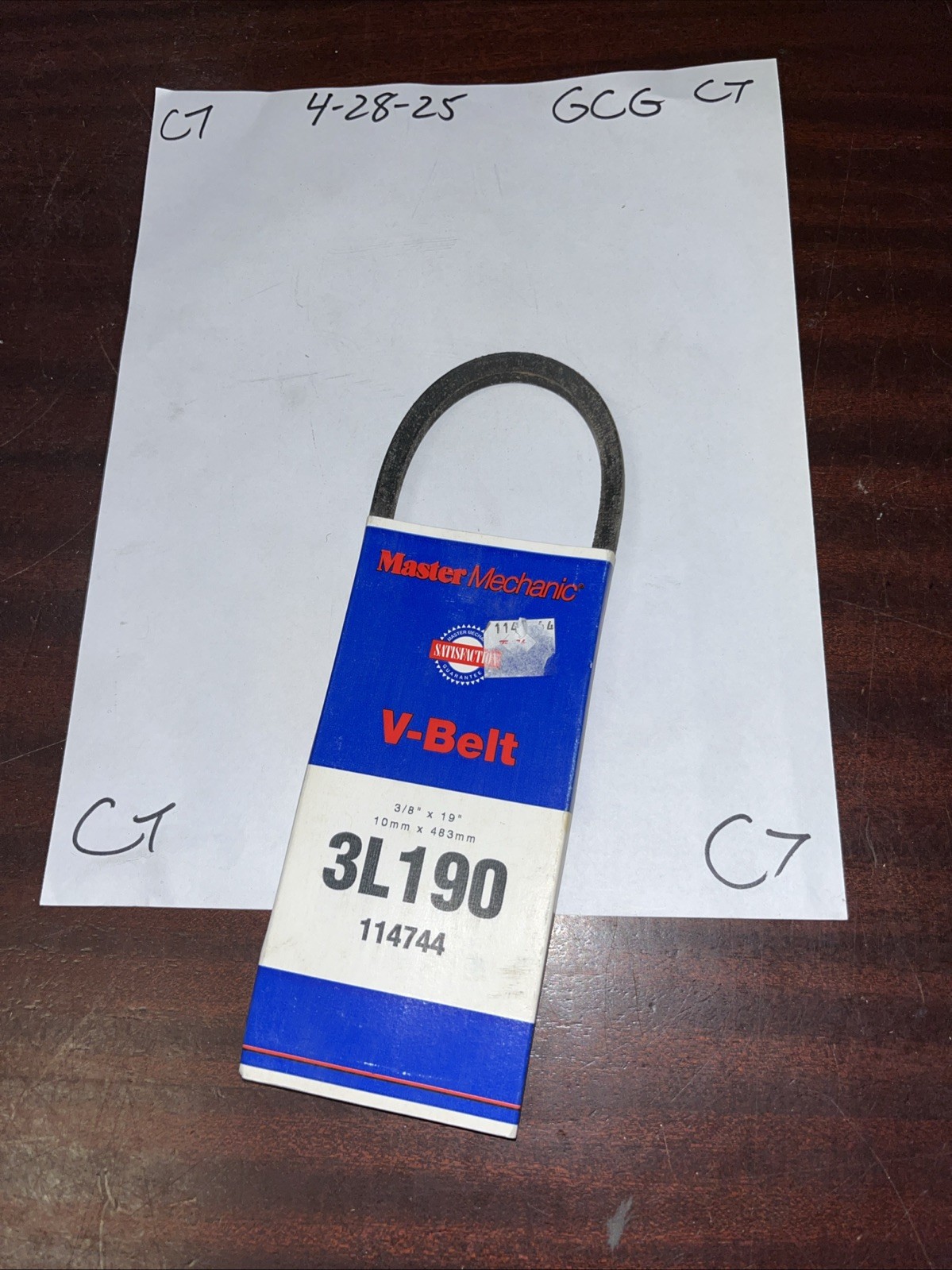 Master Mechanic V Belt 3L190