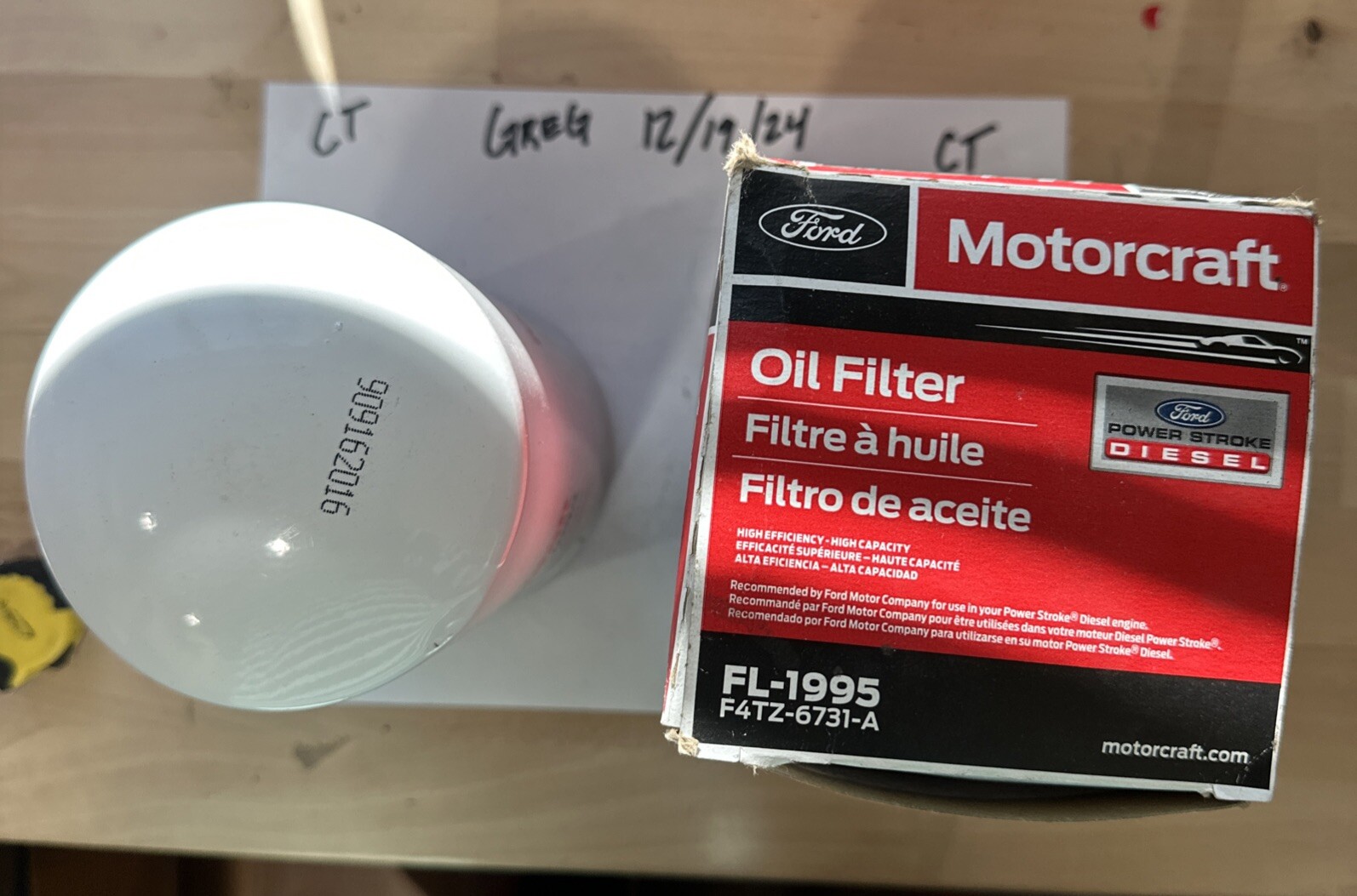 Motorcraft FL1995 Engine Oil Filter for Ford Super Duty 7.3L Powerstroke Diesel