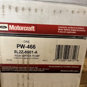 Motorcraft New Water Pump PW-466, 5L2Z-8501-A