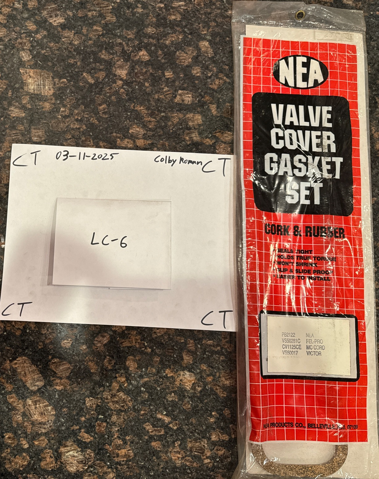 NEA Valve Cover Gasket Set Cork and Rubber PB2122 - Image 4