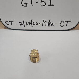 NEW 1/2" Brass Pipe Drain Plug with 9/16" Square drive