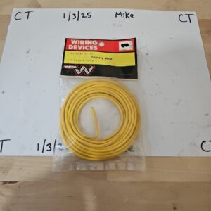 NEW 14 Gauge Copper Primary Wire 15 ft YELLOW Whitco No 61144
