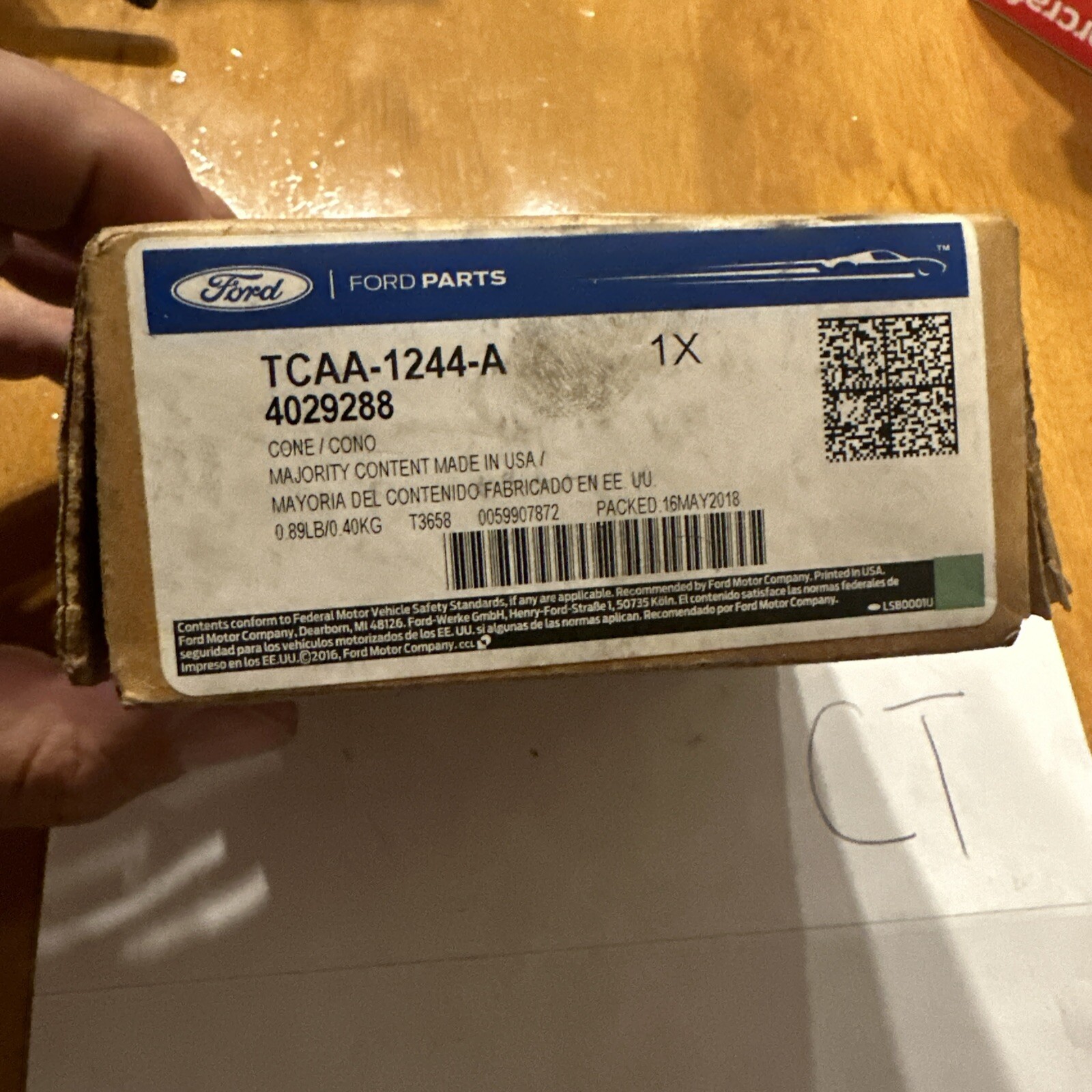 NEW - OEM Ford TCAA-1244-A Differential Carrier Bearing - Front / Rear