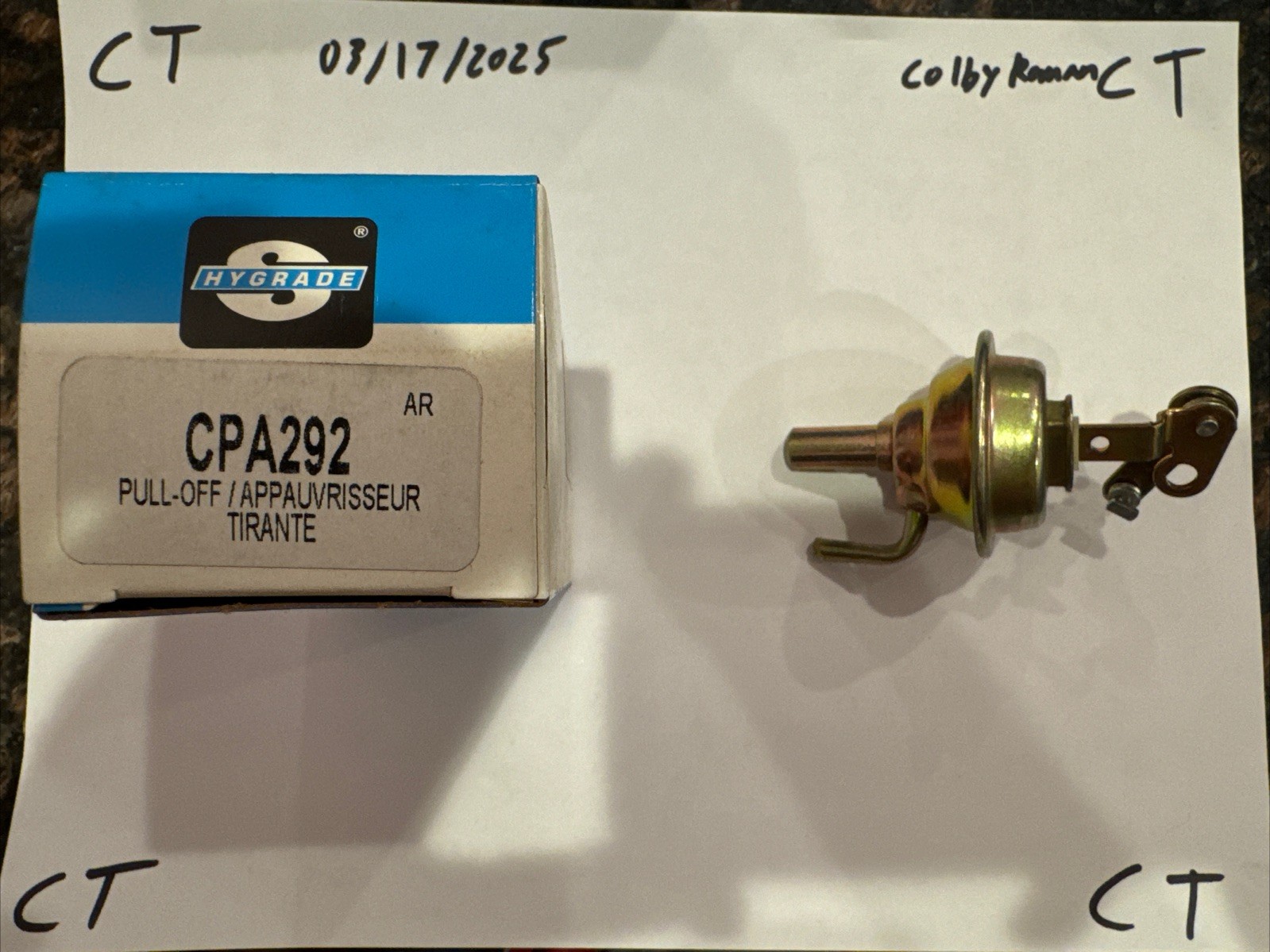 NEW SMP Standard Motor Products Hygrade CPA292 Choke Pull Off - Image 3