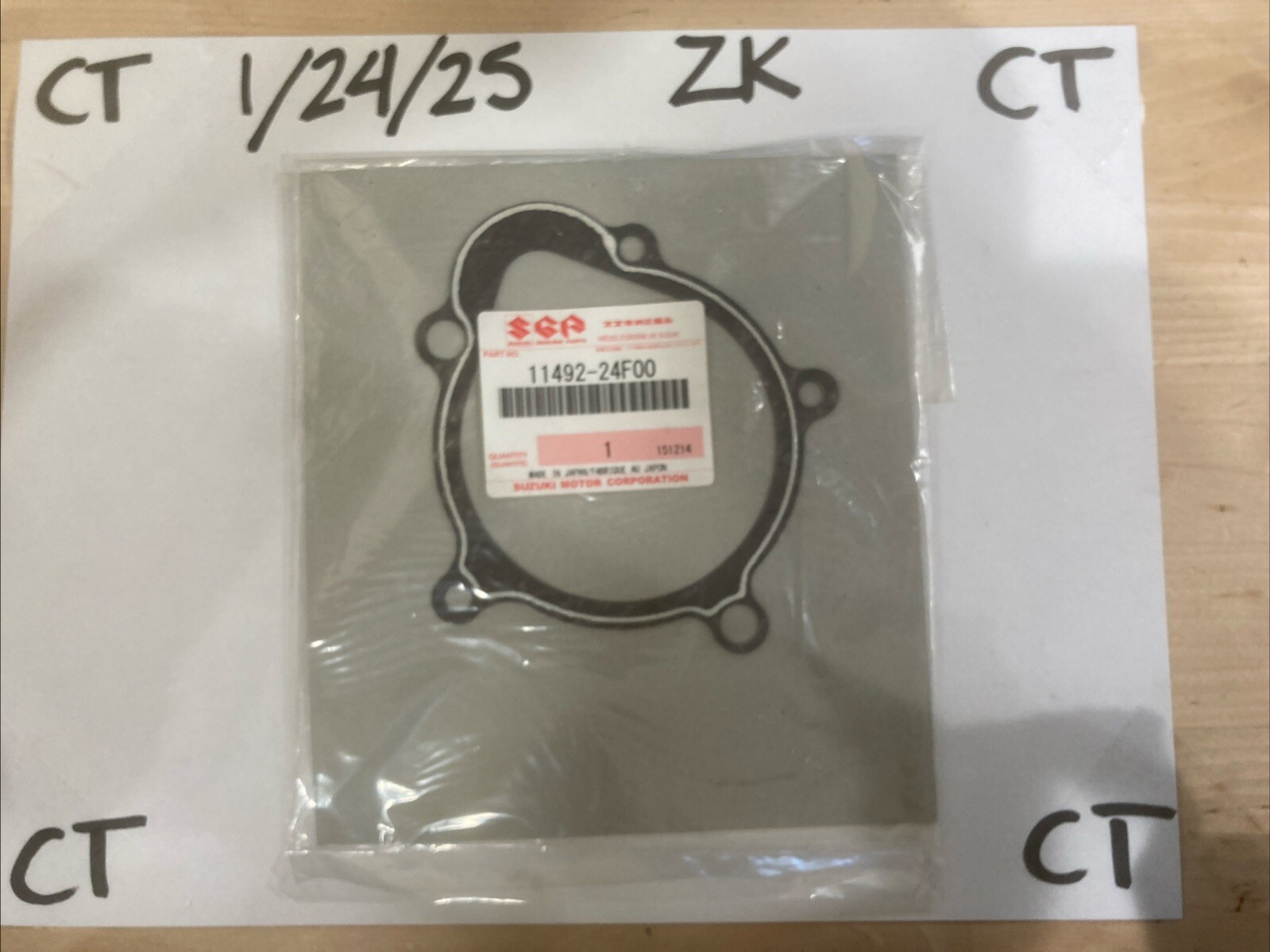 🔥NEW🔥Suzuki NOS OEM 11492-24F00 Gasket, Start Idle Gear Cap