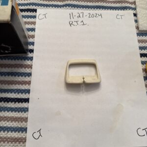 NOS 1973-1981 GM WHITE Bucket Seat Seatbelt Guide Retainer NOS Genuine 1708119