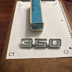 NOS OEM GM Camaro 3953627 Chrome "350" Fender Emblem 1969