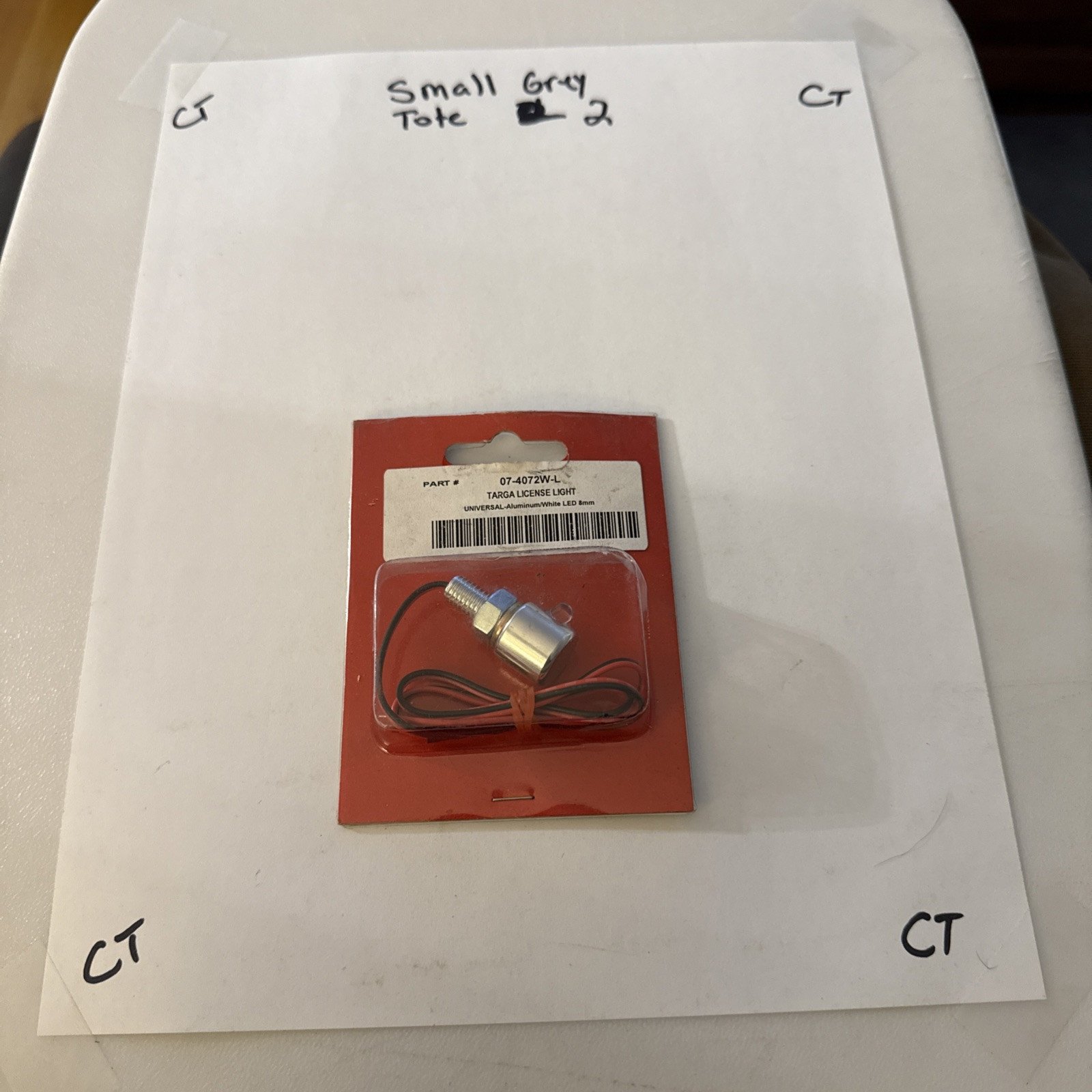 NOS Targa White LED License Plate Light 07-4072W-L