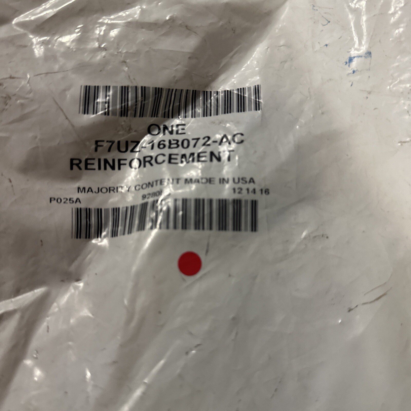 New Genuine Ford Reinforcement F7UZ16B072AC / F7UZ-16B072-AC OEM - Image 3