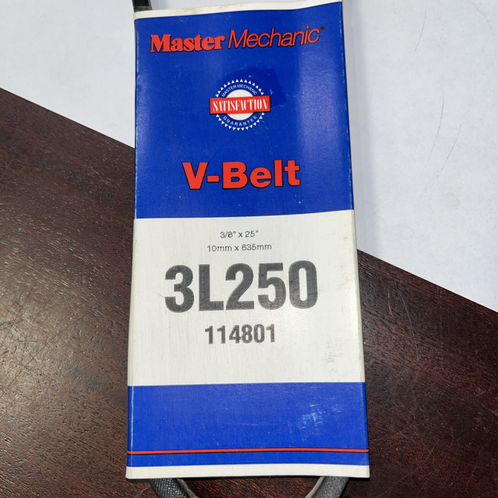 New Master Mechanic 3L250 Replacement Belt 3/8" x 25" V Belt 114801 - Image 3