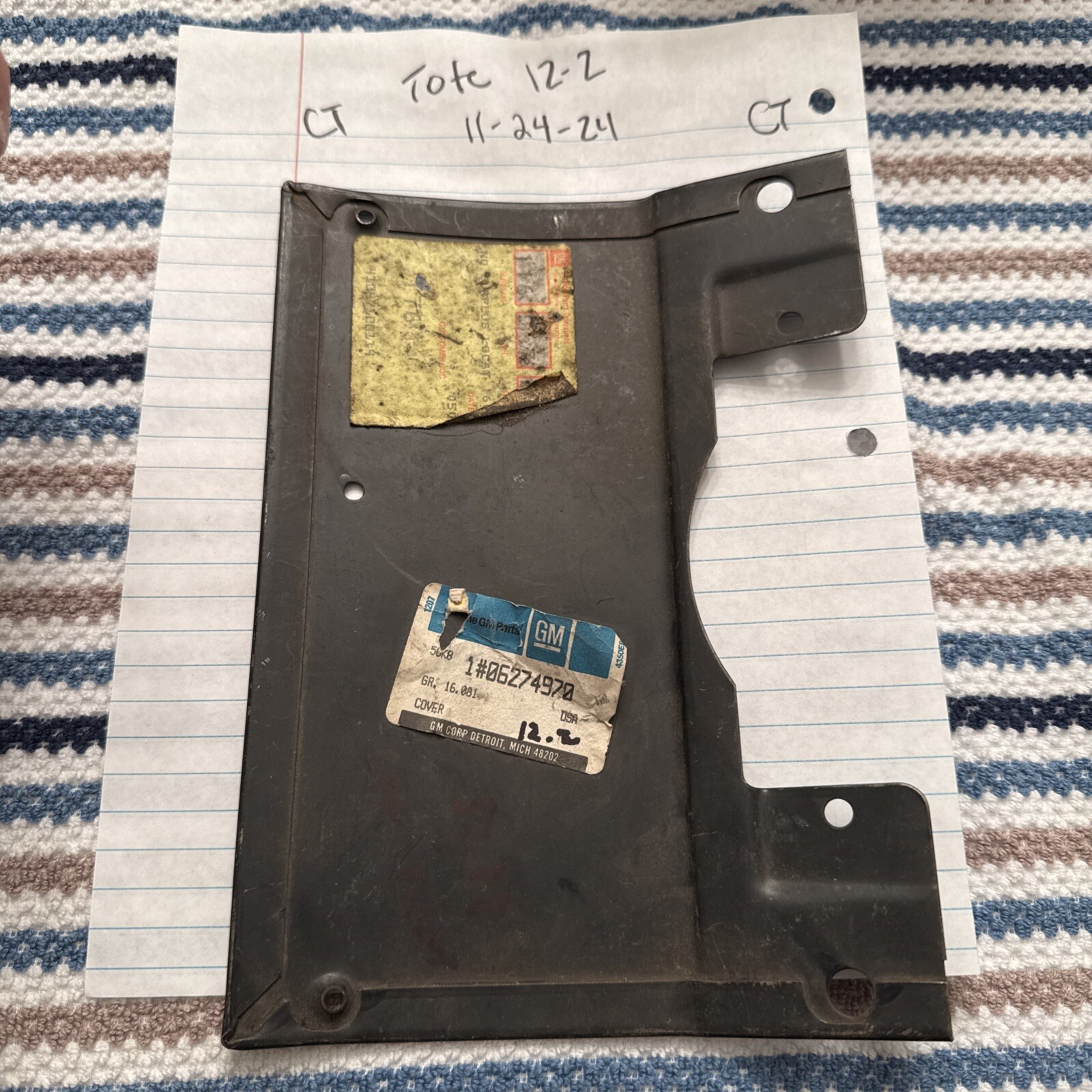 New Metal Cover gm Nos OEM Genuine GM 6274970 - Image 3