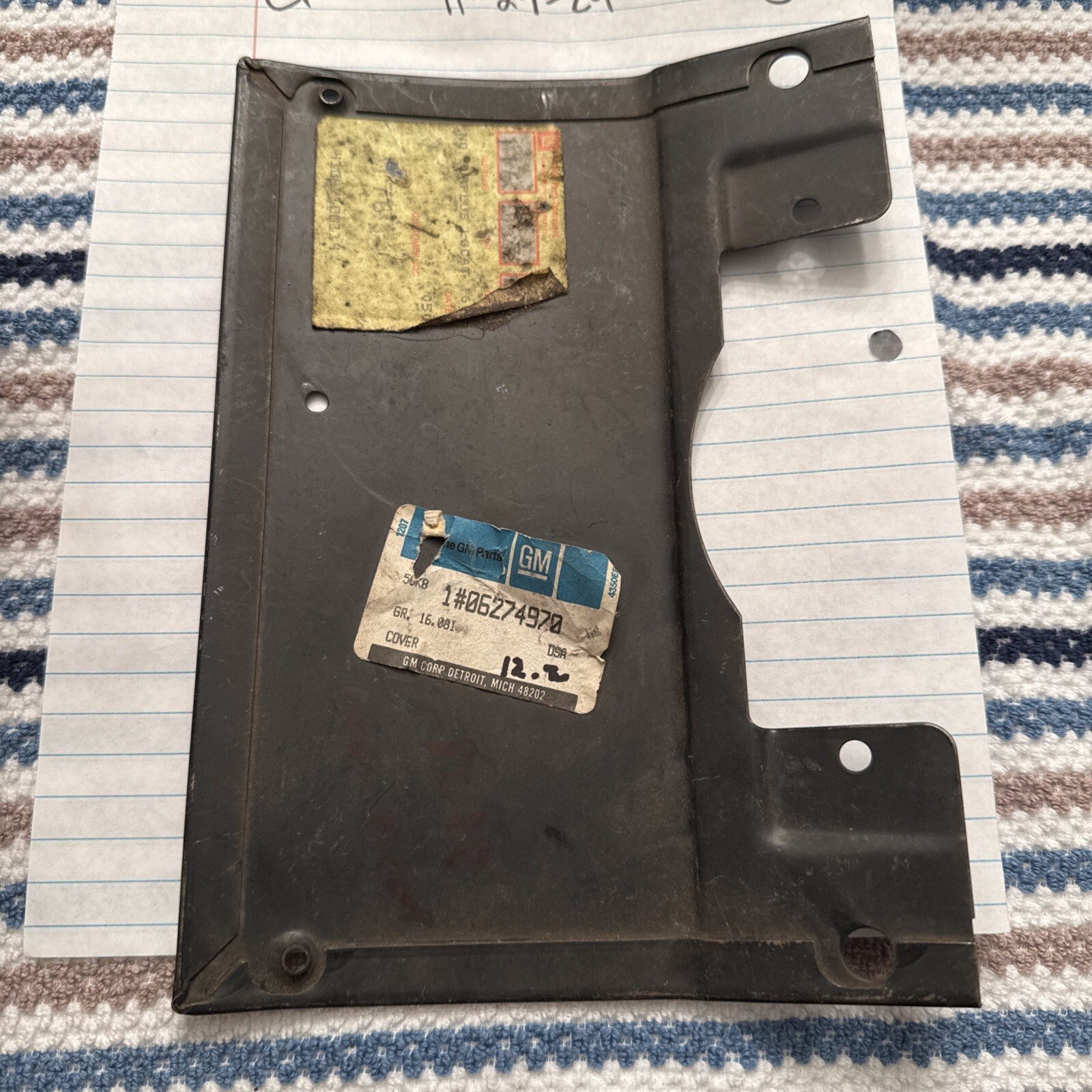 New Metal Cover gm Nos OEM Genuine GM 6274970