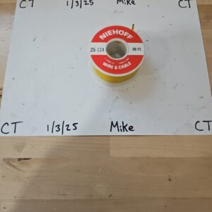 Niehoff 25-184 - 18 Gauge Wire Spool YELLOW 50' NEW OLD STOCK