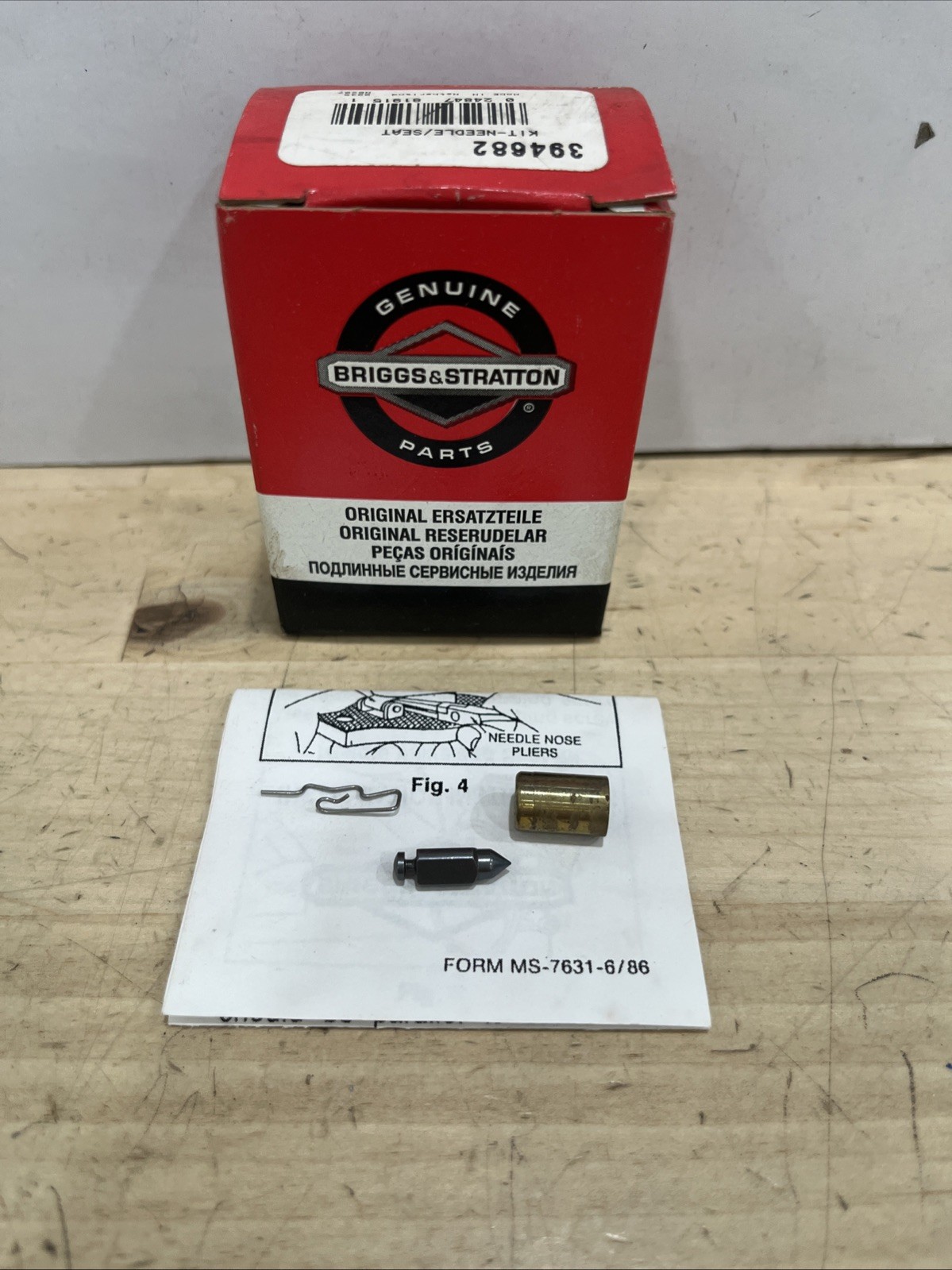 Original Briggs & Stratton Engine Part# 394682 Needle/Seat Kit - Image 3