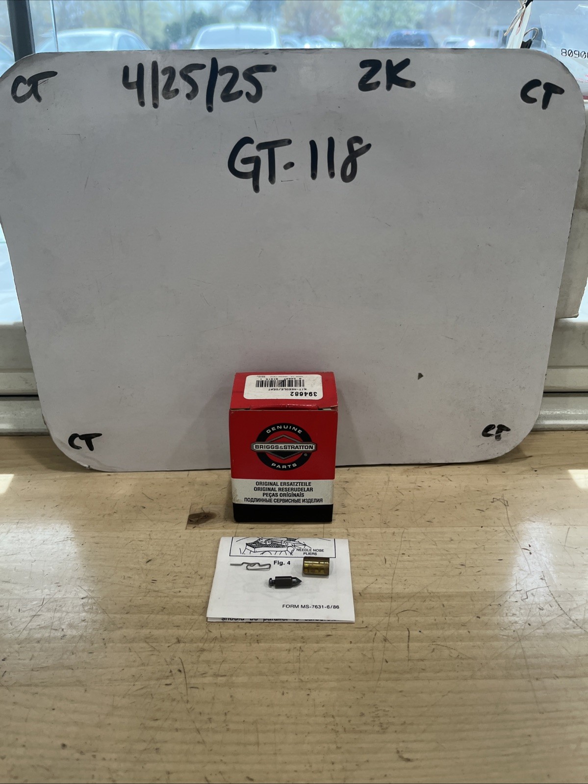 Original Briggs & Stratton Engine Part# 394682 Needle/Seat Kit