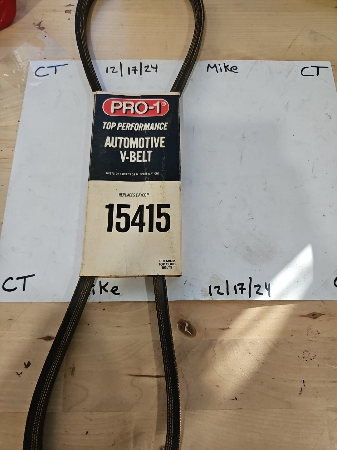 P8417 Pro-1 V-Belt Replaces Gates #8417 Dayco #15415