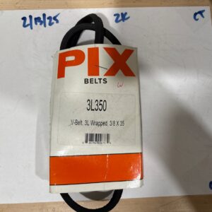 Part 3L350,Pix North,Pix, 3/8" x 35", Black, Rubber Industrial V Belt.
