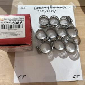 Parts Master Ideal-Tridon Hose Clamps Size 9/16” Band. 5-16” Screw. 50016