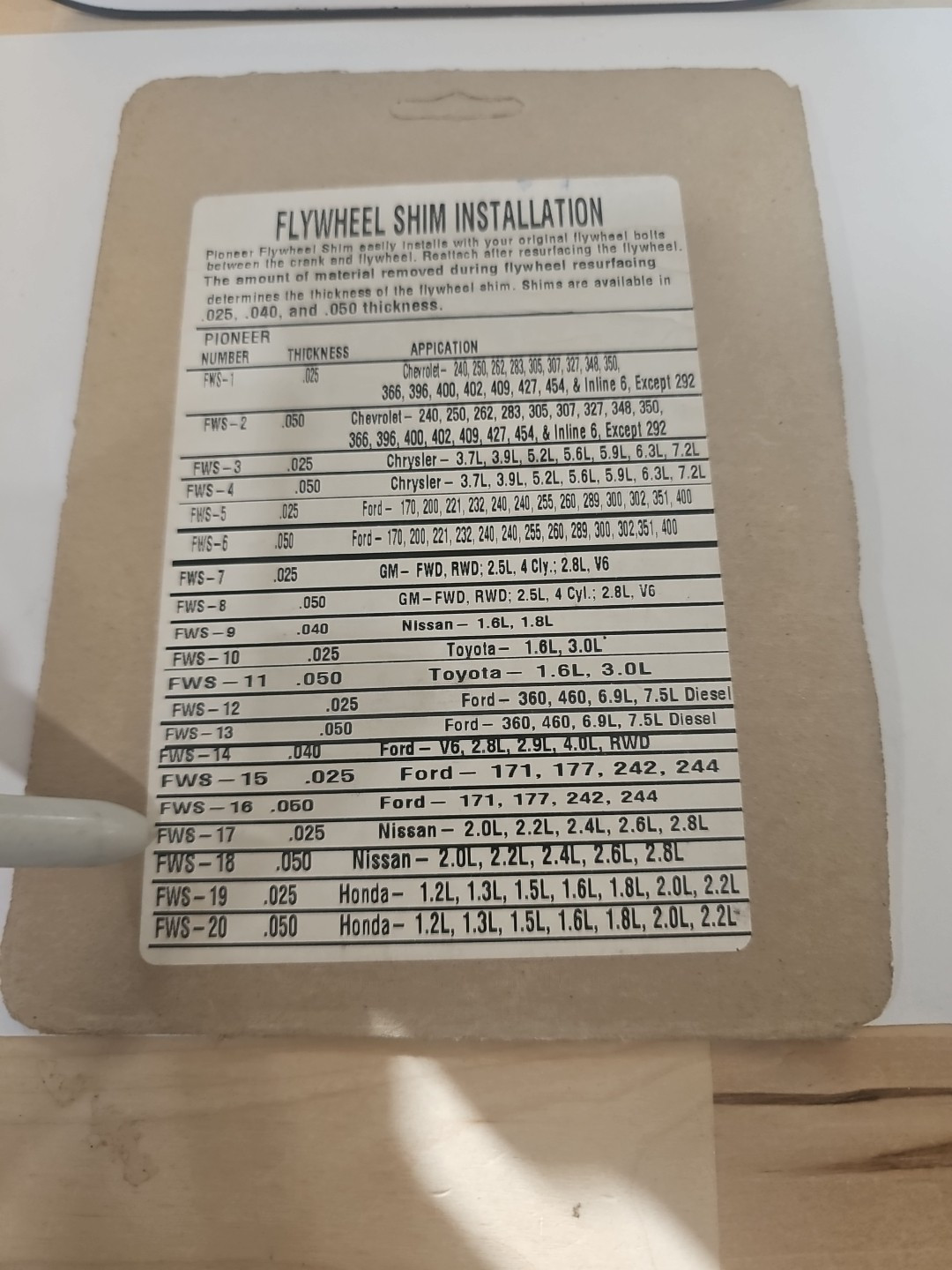 Pioneer Automotive Products FWD-17 .025 Flywheel Shim For Nissan - Image 3