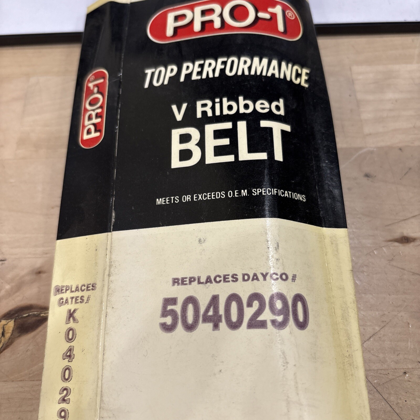 Pro-1 V Ribbed Serpentine Belt Replaces Dayco 5040290 & Gates K040292 - Image 3