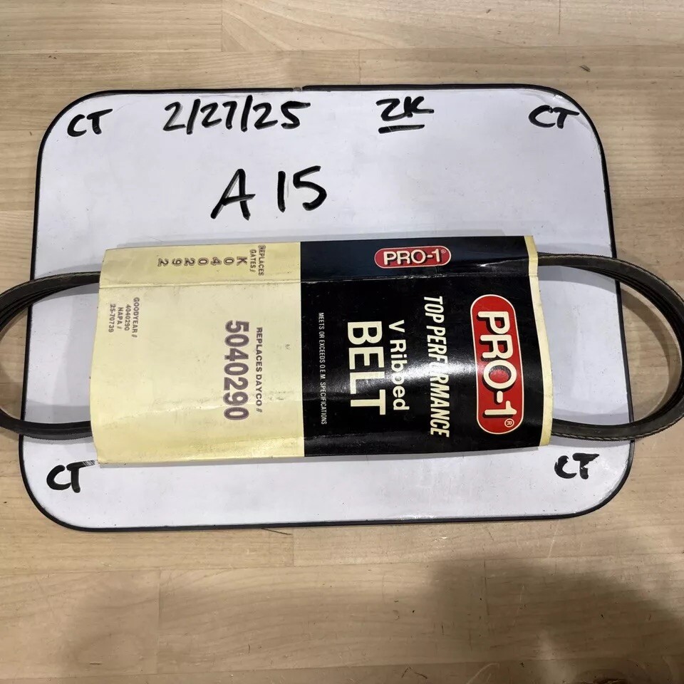 Pro-1 V Ribbed Serpentine Belt Replaces Dayco 5040290 & Gates K040292