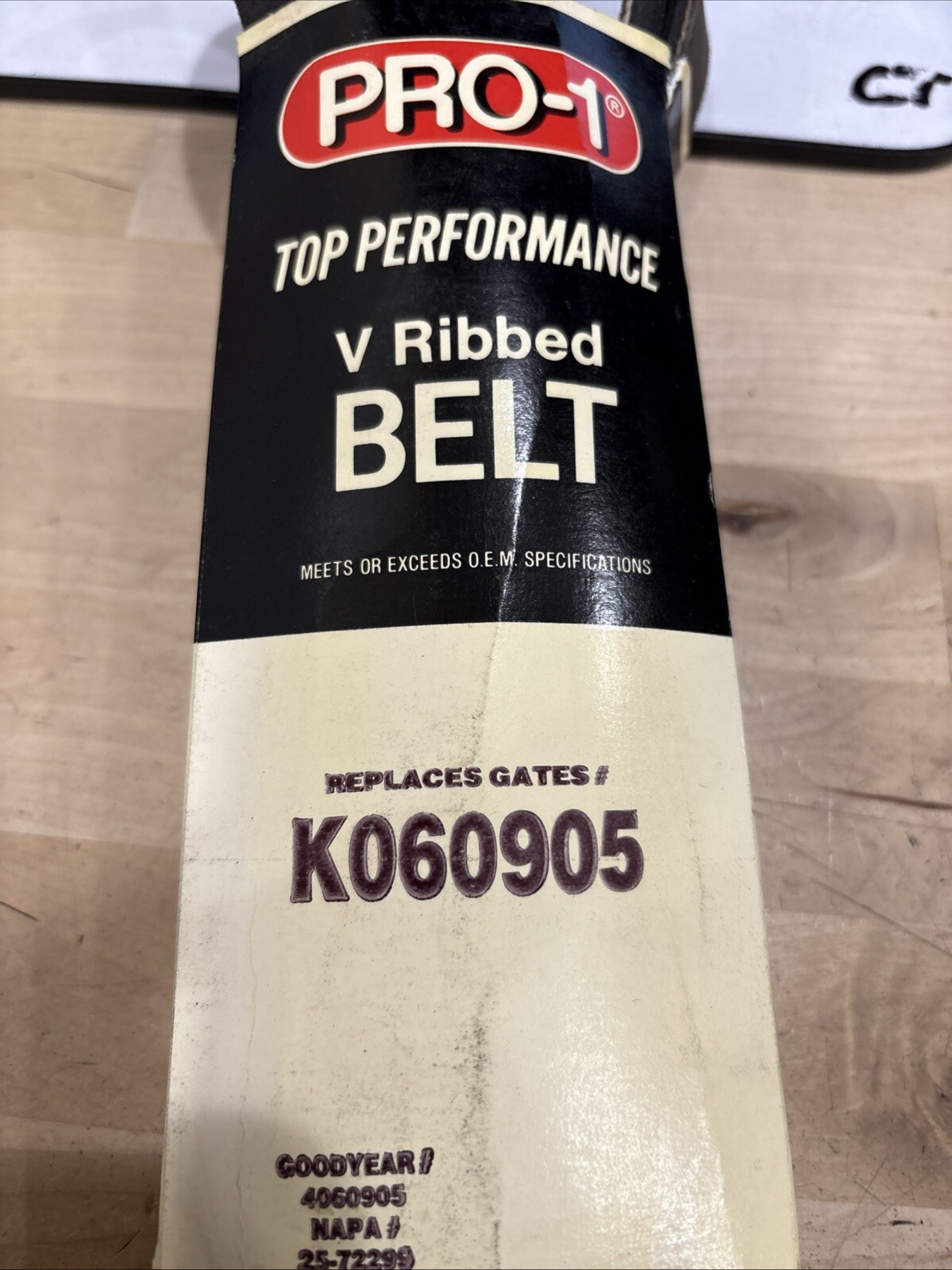 Pro-1 V Ribbed Serpentine Belt Replaces Dayco 5060905 & K060905 - Image 3