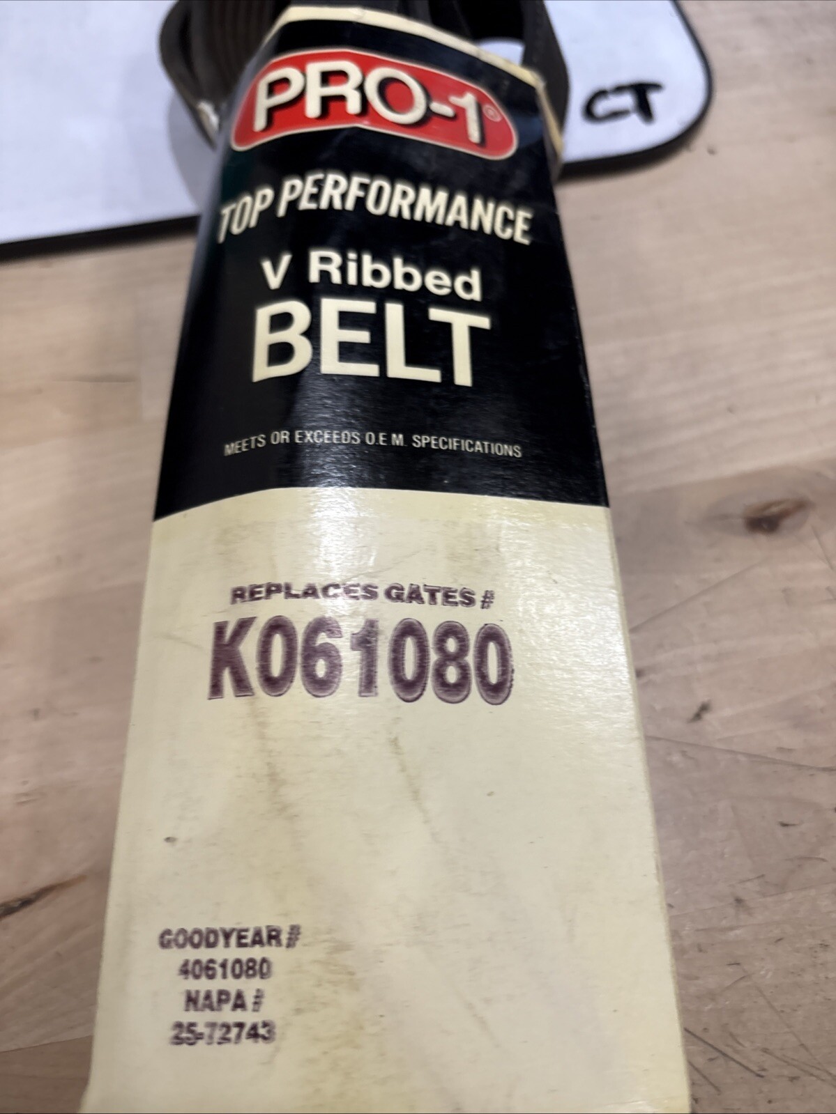 Pro-1 V Ribbed Serpentine Belt Replaces Dayco 5061080 & K061080 - Image 3