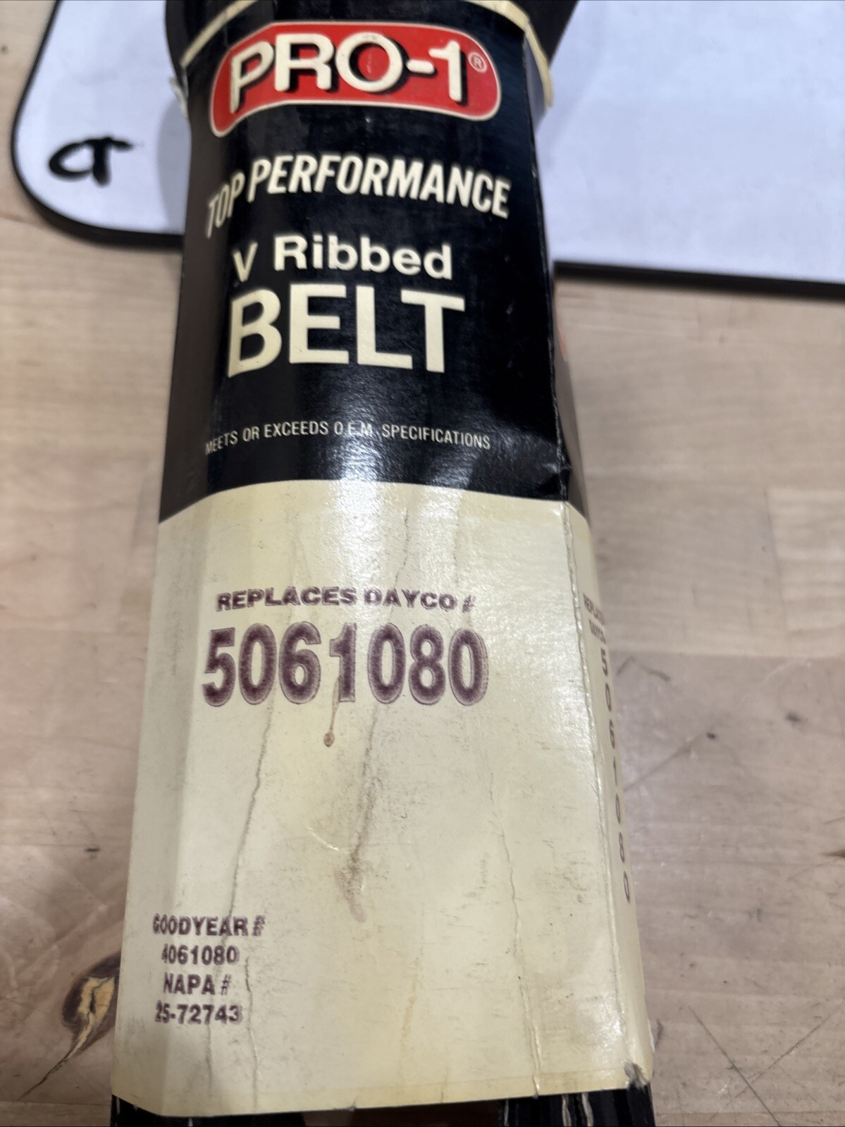 Pro-1 V Ribbed Serpentine Belt Replaces Dayco 5061080 & K061080 - Image 4