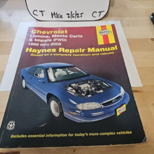 Repair Manual Haynes 24048 95-05 Chevy Lumina, Monte Carlo, And Impala FWD