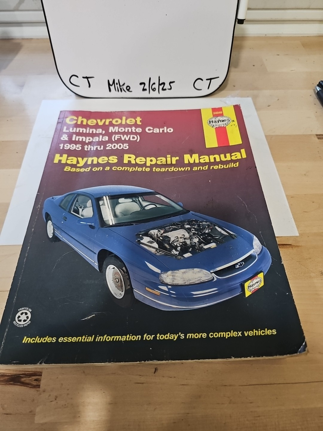 Repair Manual Haynes 24048 95-05 Chevy Lumina, Monte Carlo, And Impala FWD