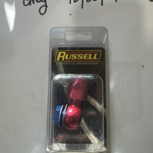 Russell 640270 -6 AN 5/8-20 Banjo Carburetor Fitting Red Blue