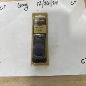 Russell 660490 Straight Male Adapter Fitting AN8 -8 8AN Flare to 1/2 NPT Blue