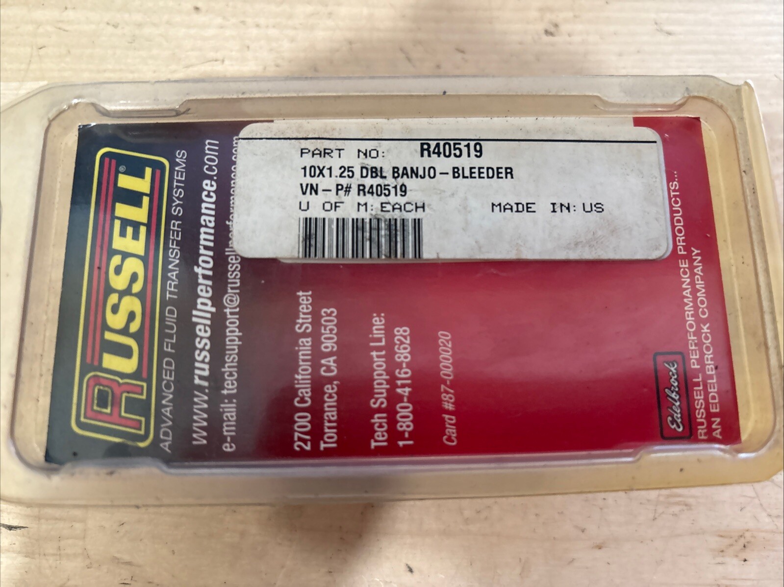 Russell R40519 Bleeder Kit 10x1.25 DBL Banjo - Image 4