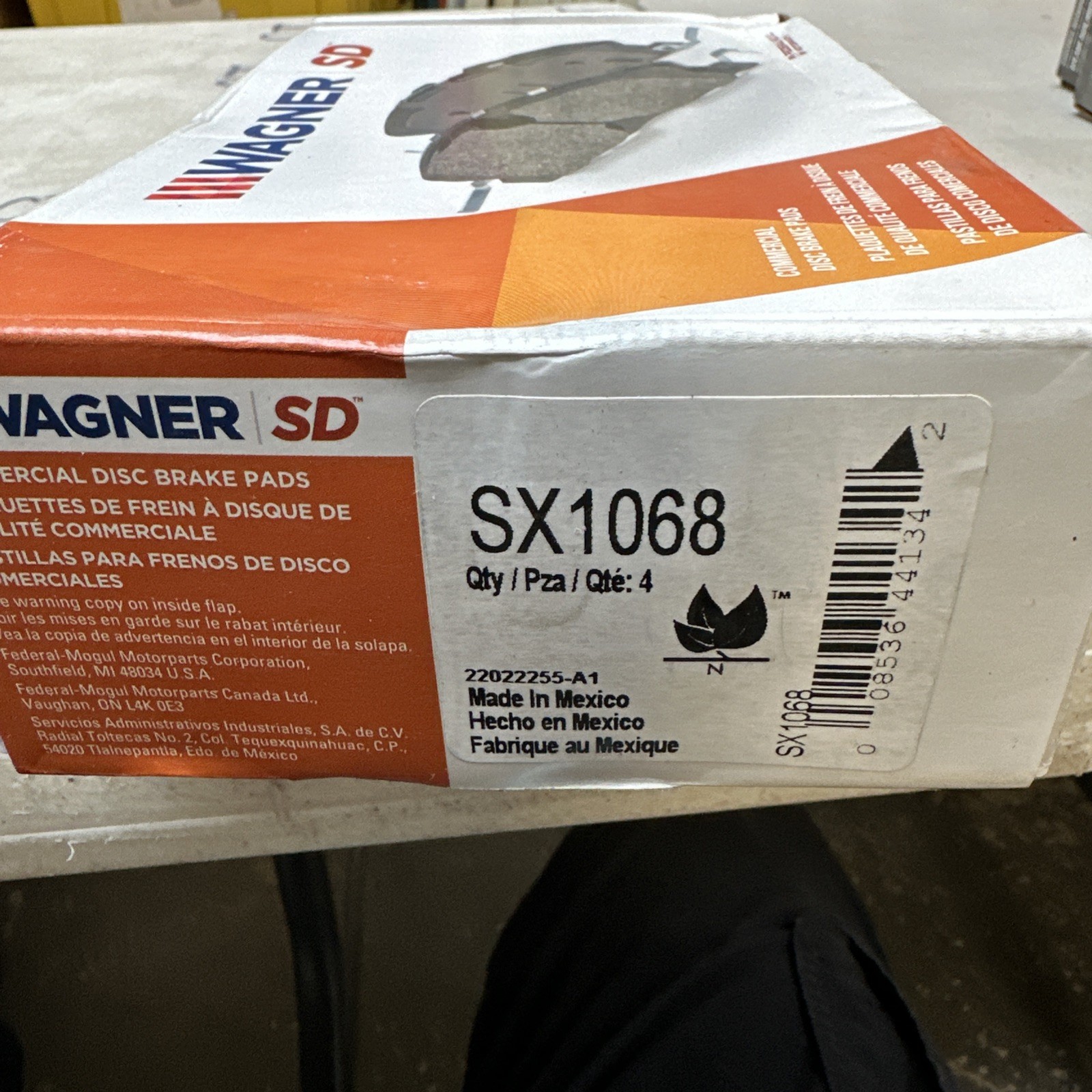 SX1068 Wagner Severe Duty Commercial Disc Brake Pad Set SX1068 Brake Pad Set - Image 3