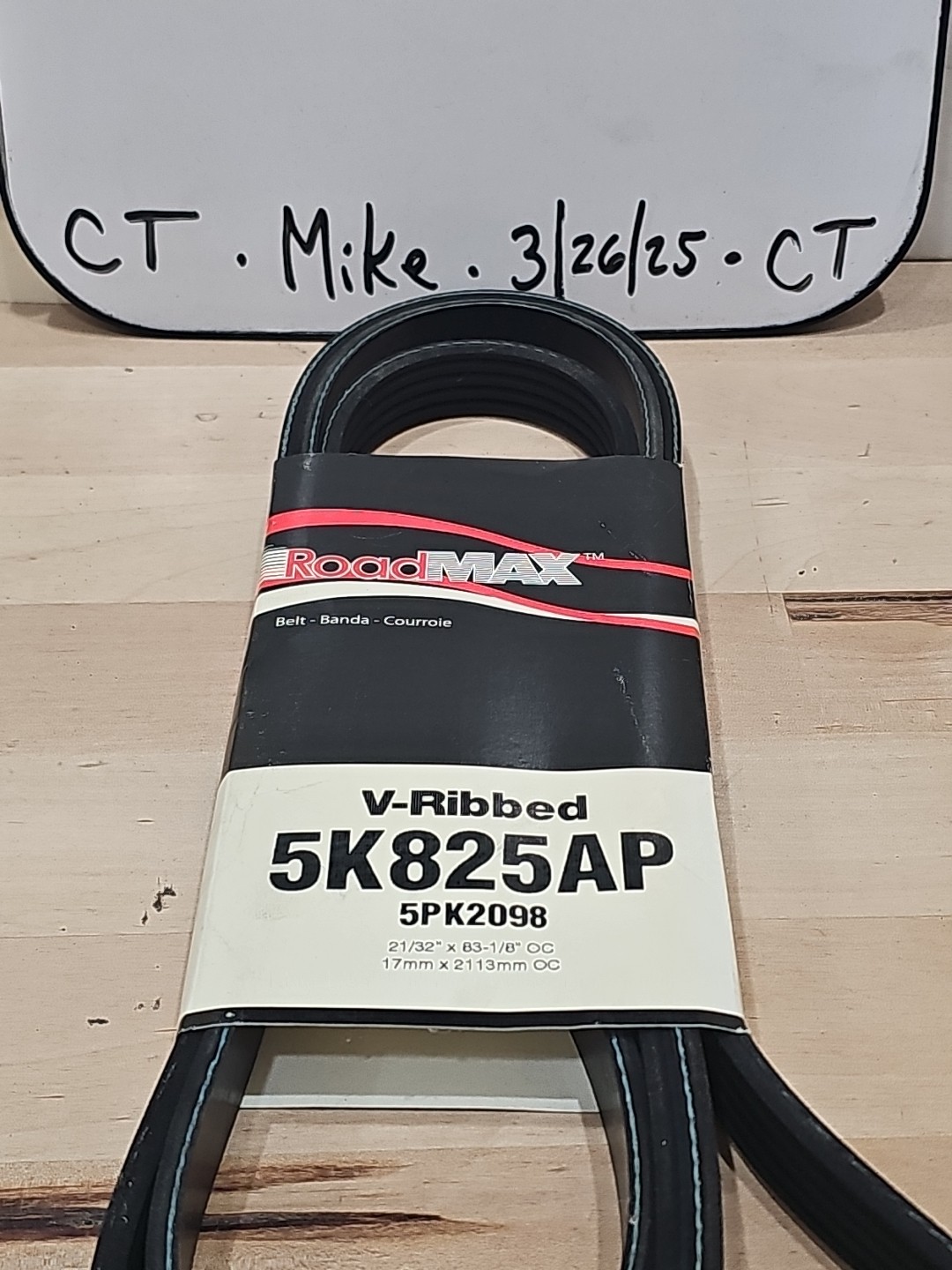 Serpentine Belt Automotive V-Ribbed Belt (Standard) Roadmax 5K825AP - Image 3