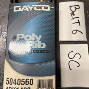 Serpentine Belt Poly Rib By Dayco 5040560