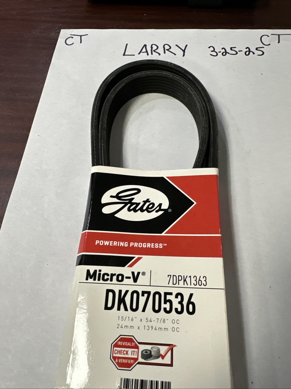 Serpentine Belt-Premium OE Dual Sided Micro-V Belt Gates DK070536