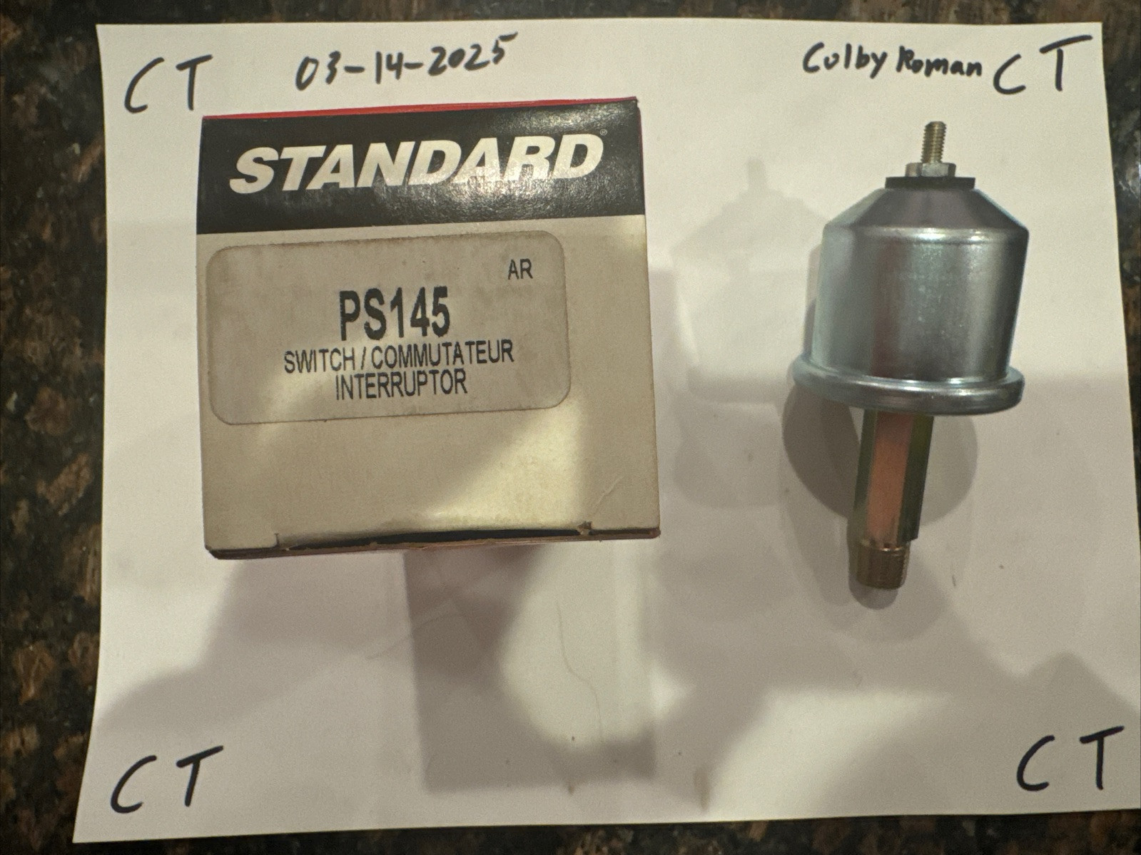 Standard PS-145 Engine Oil Pressure Sender Switch For Gauge