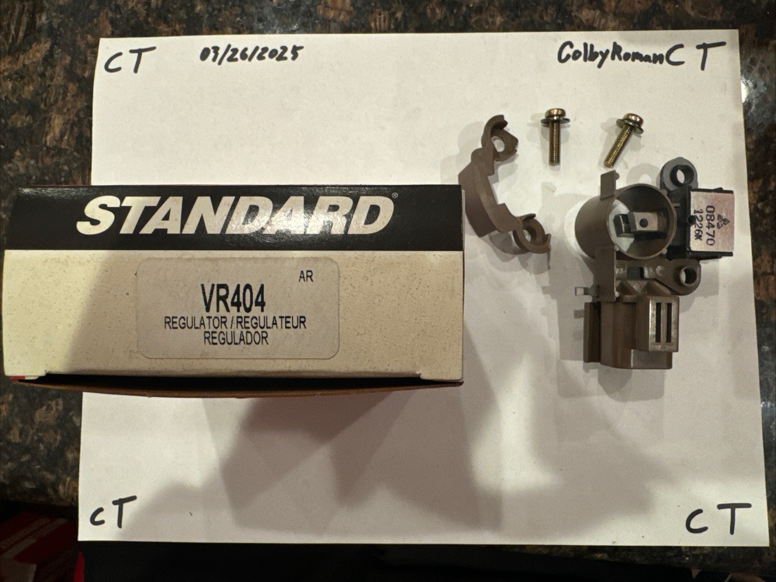 Standard Professional Quality Automotive Parts VR404