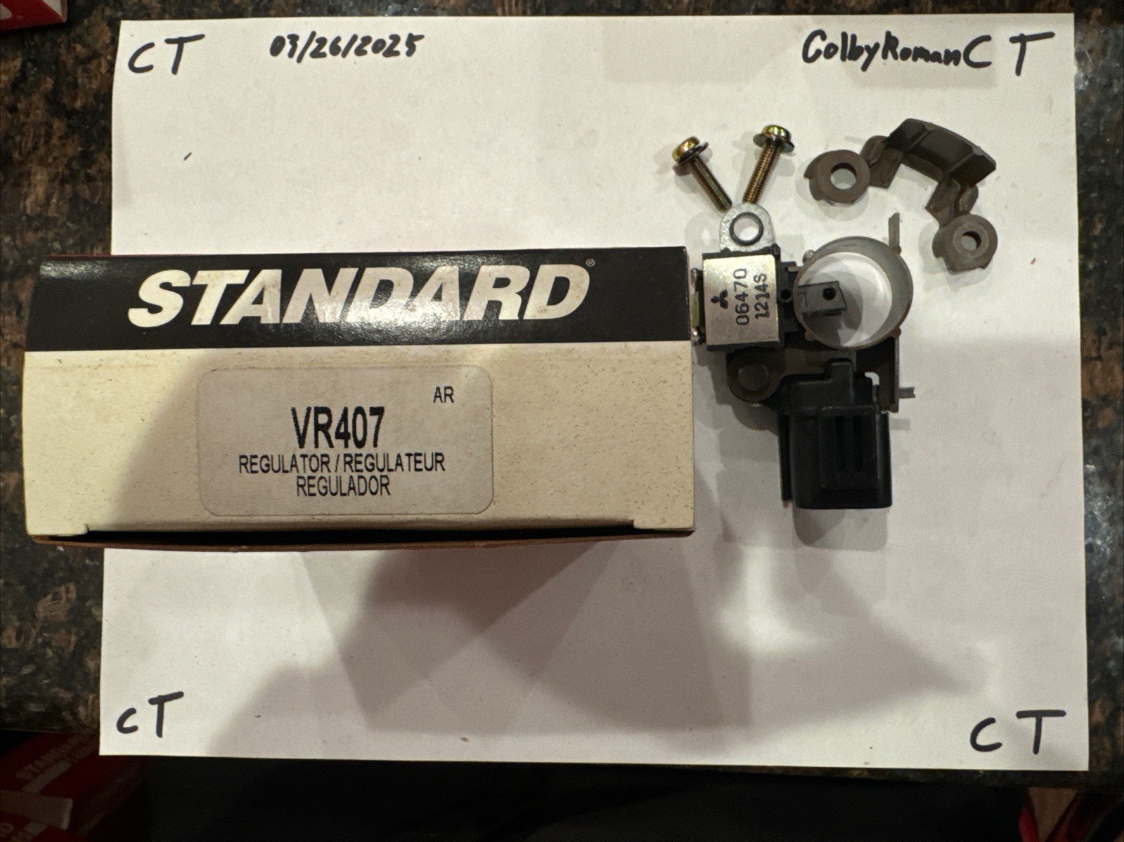 Standard Professional Quality Automotive Parts VR407