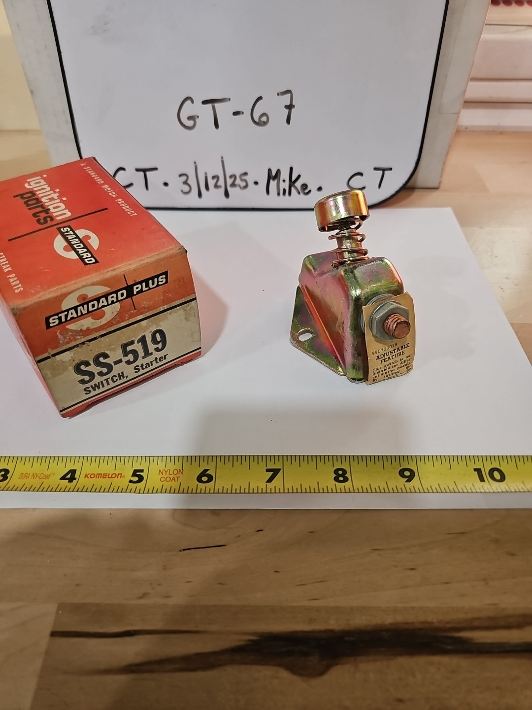 Standard SS-519 Floor Mounted Starter Switch For 36-47 Mopar Studebaker Willys - Image 3