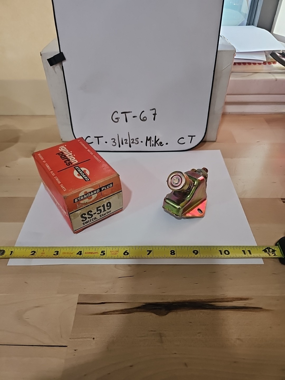 Standard SS-519 Floor Mounted Starter Switch For 36-47 Mopar Studebaker Willys