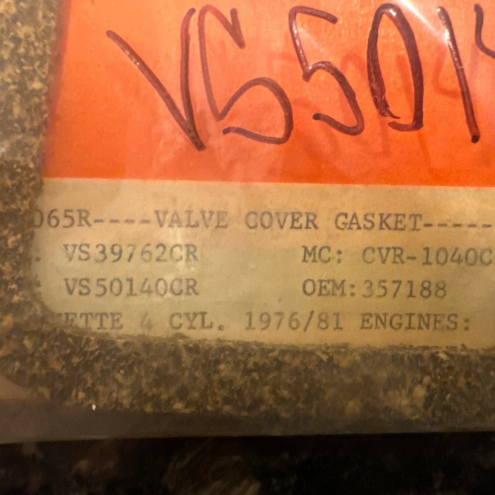 Supreme Hi-Performance Cork and Rubber Valve Cover Gasket VS39762CR - Image 3
