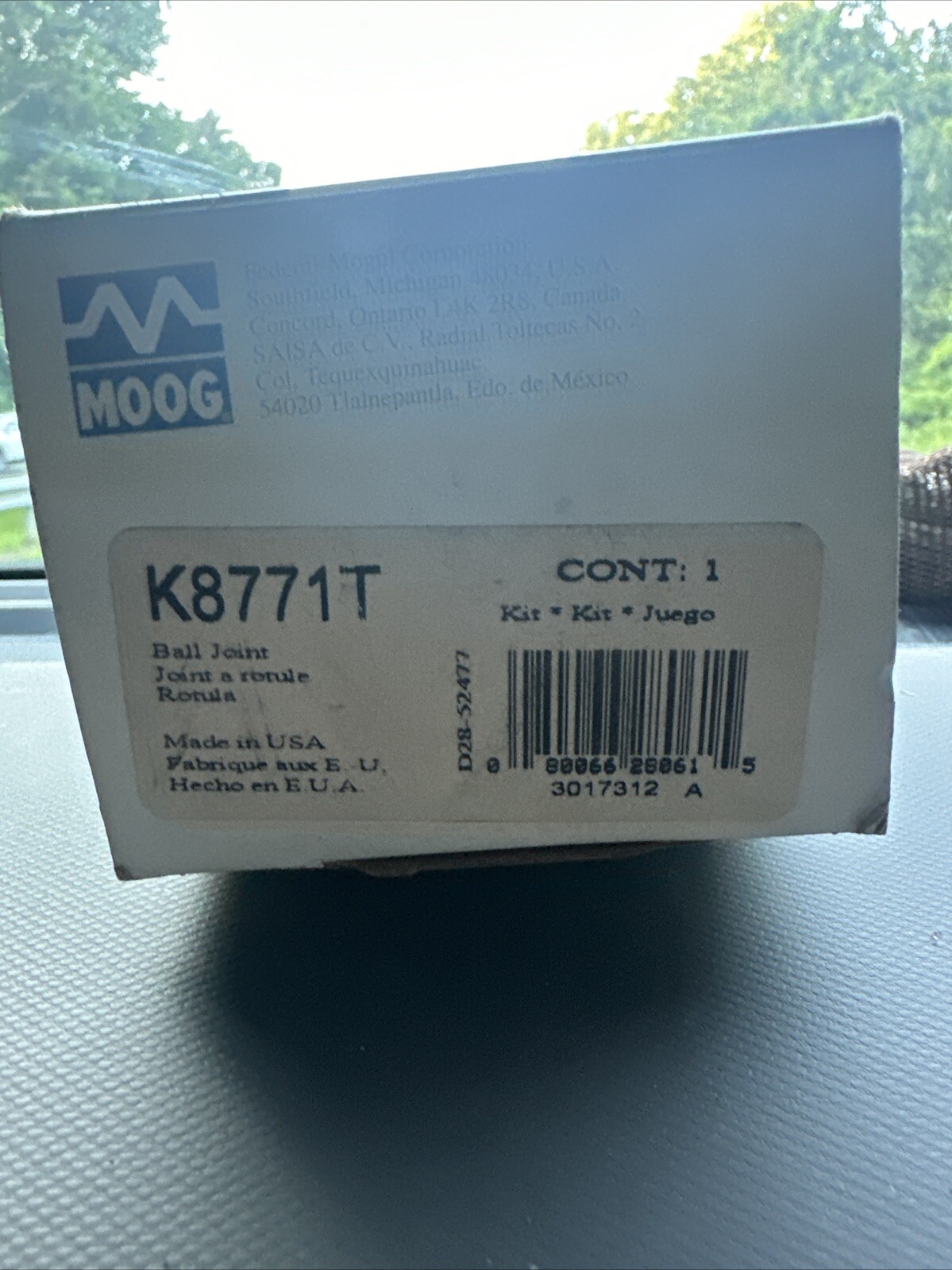 Suspension Ball Joint Moog K8771T