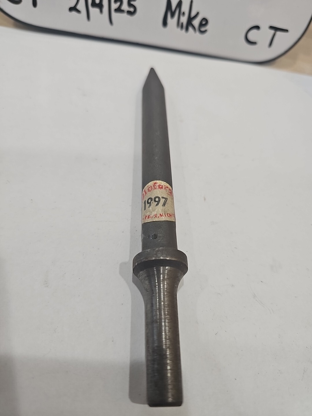 TAPER PUNCH 1/8" BIT SHEET METAL STEEL SHANK 0.401" OLDFORGE 1997 MADE IN USA - Image 3