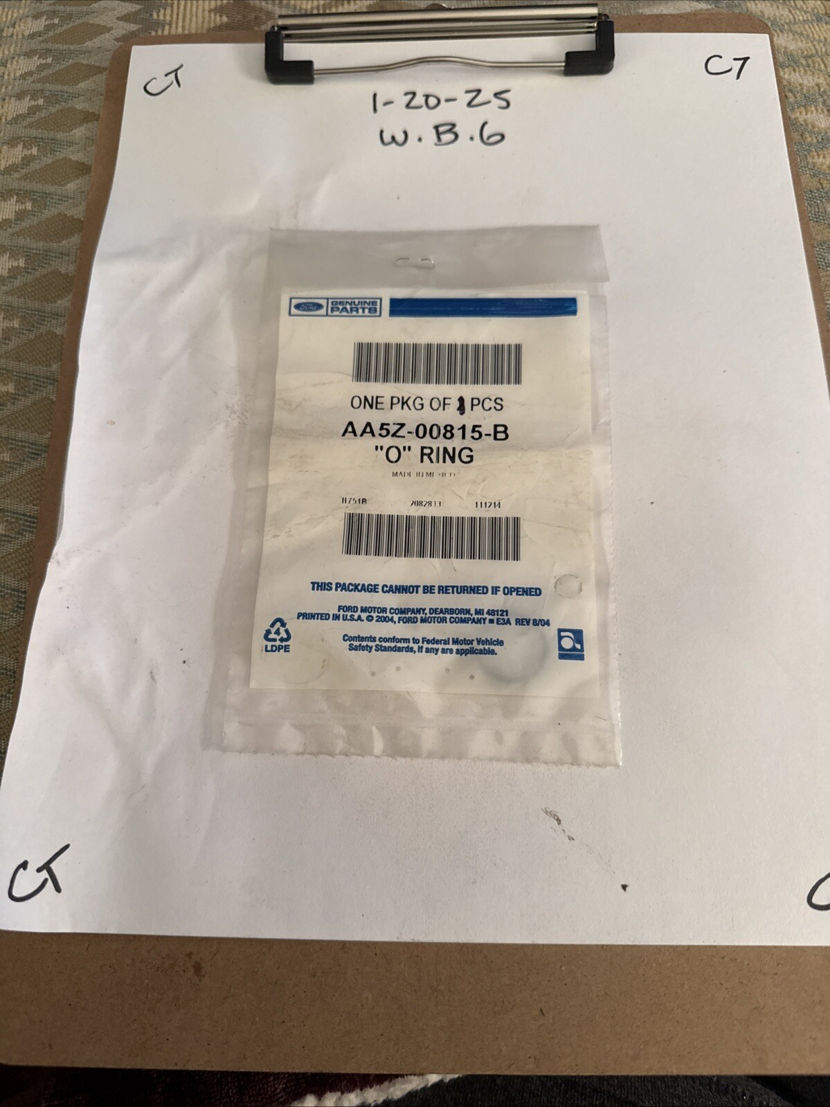 Turbo Oil Line Gasket Ford AA5Z-00815-B