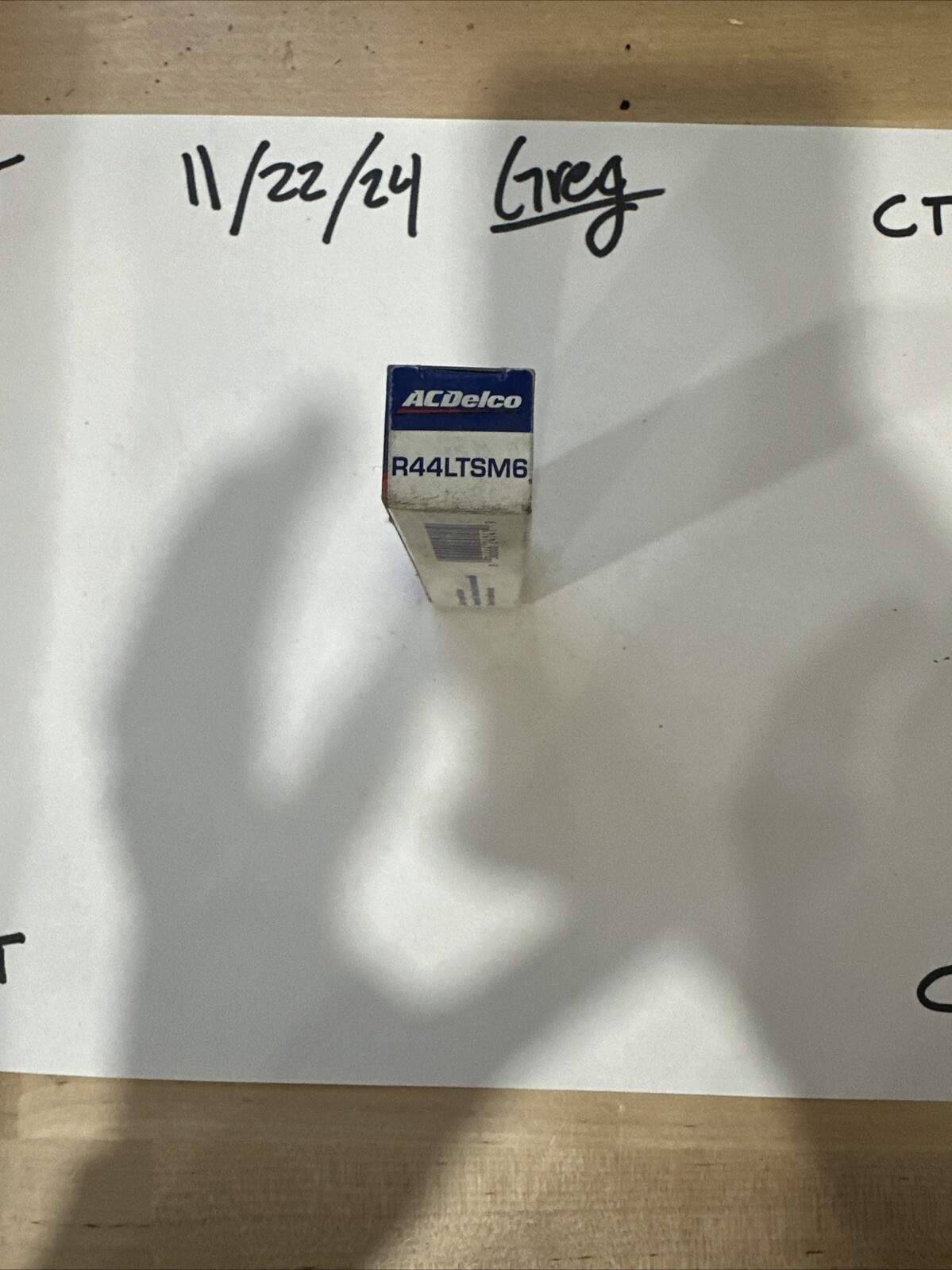 Vintage AC Delco R44 LTSM6 Spark Plug New Old Stock 1 Piece