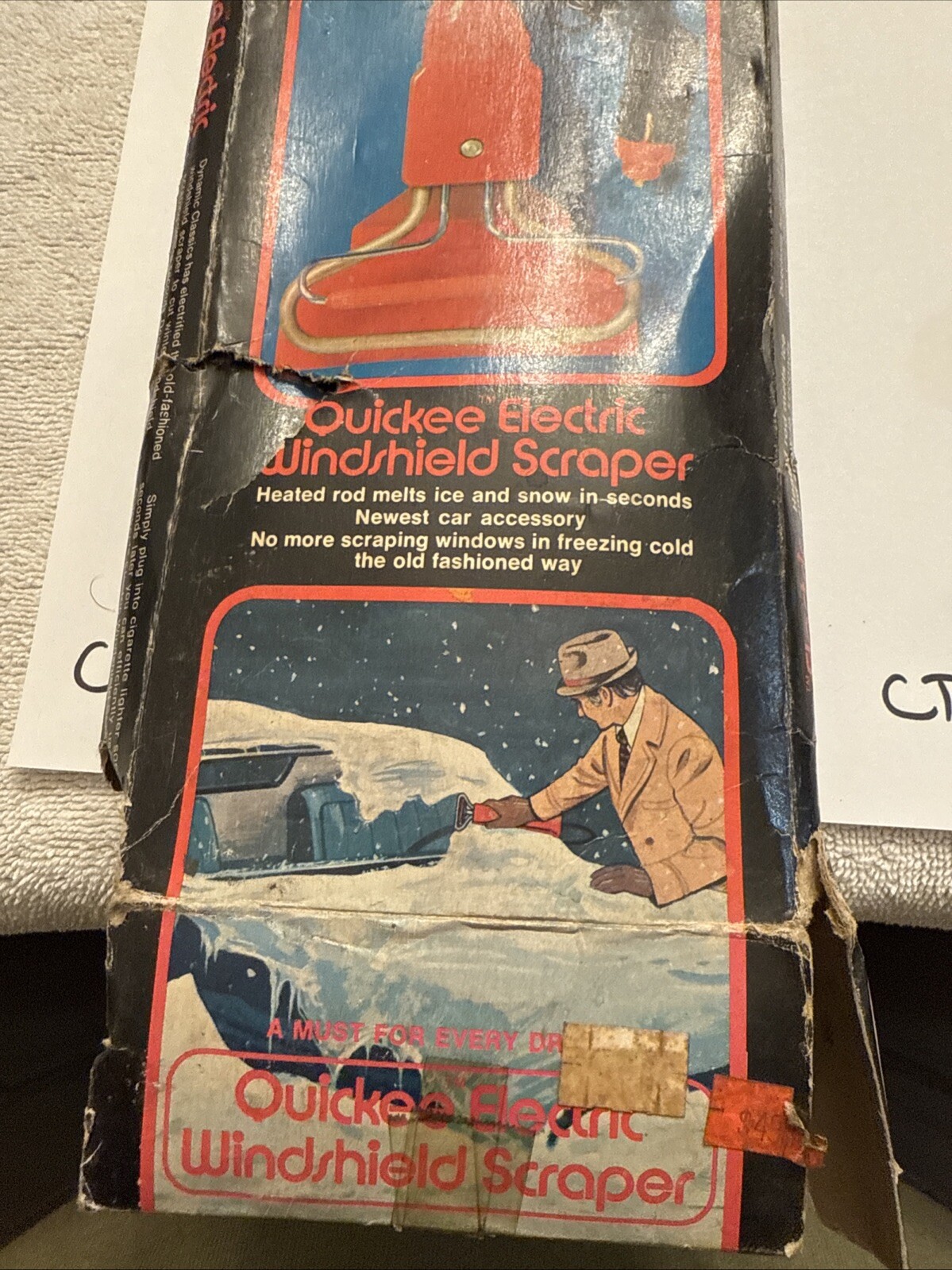 Vintage NOS Quickee Electric Windshield Ice Scraper 1972 Dynamic Classics 12V - Image 3